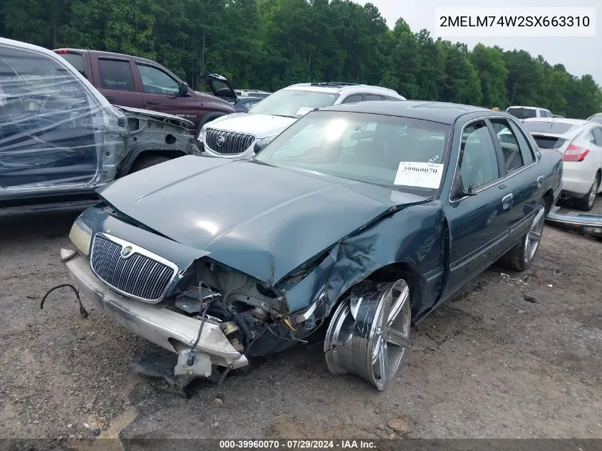 1995 Mercury Grand Marquis Gs VIN: 2MELM74W2SX663310 Lot: 39960070