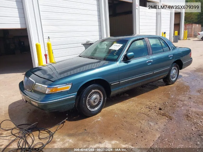 1995 Mercury Grand Marquis Gs VIN: 2MELM74W3SX679399 Lot: 40187288