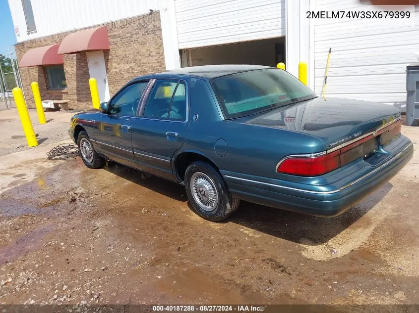 1995 Mercury Grand Marquis Gs VIN: 2MELM74W3SX679399 Lot: 40187288