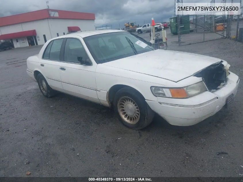 1999 Mercury Grand Marquis Ls VIN: 2MEFM75W5XY736500 Lot: 40349370