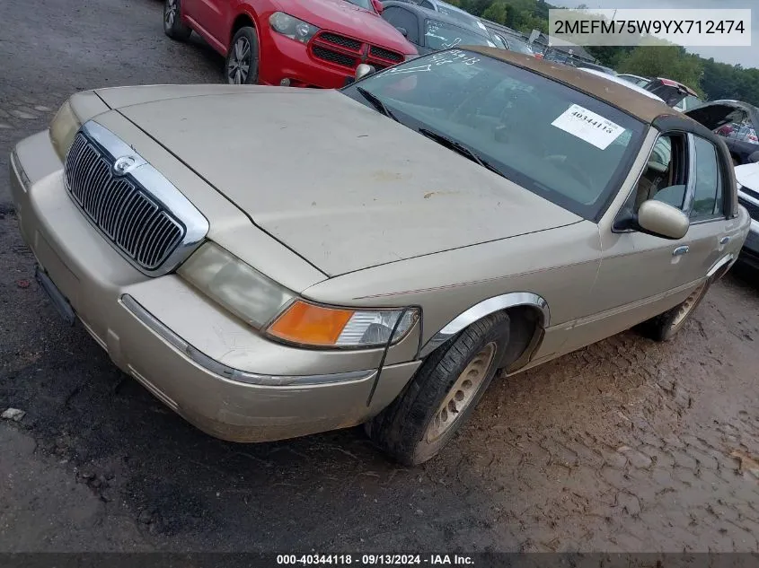 2MEFM75W9YX712474 2000 Mercury Grand Marquis Ls