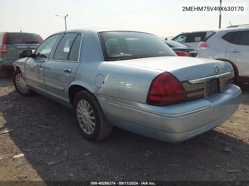 2009 Mercury Grand Marquis Ls (Fleet Only) VIN: 2MEHM75V49X630170 Lot: 40296374