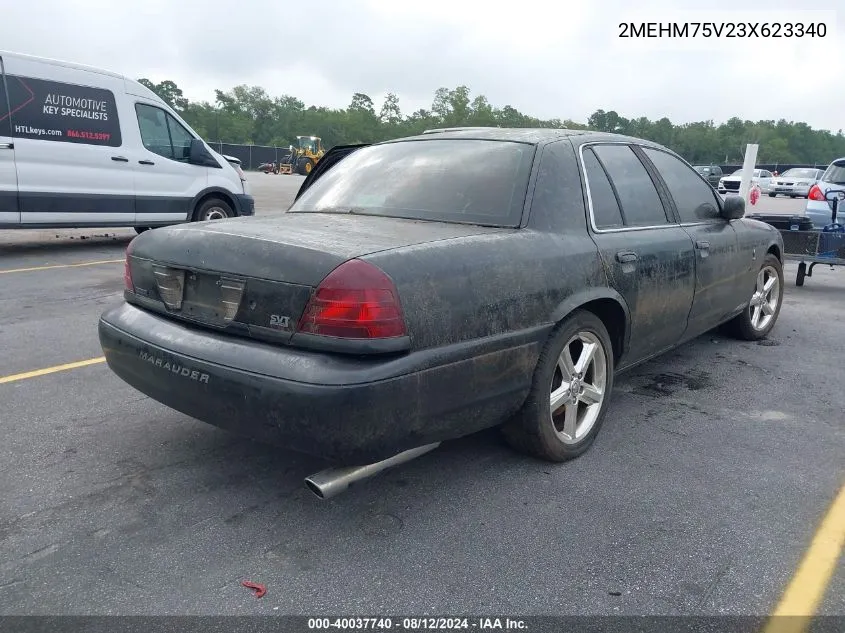 2003 Mercury Marauder VIN: 2MEHM75V23X623340 Lot: 40037740