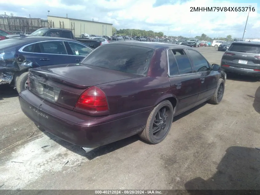 2004 Mercury Marauder VIN: 2MHHM79V84X653716 Lot: 40212024