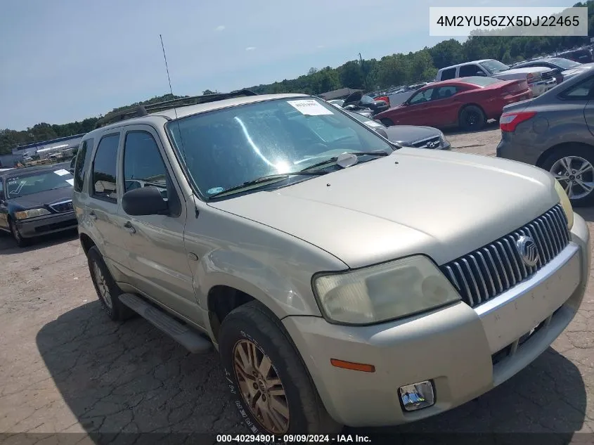 2005 Mercury Mariner Convenience VIN: 4M2YU56ZX5DJ22465 Lot: 40294901