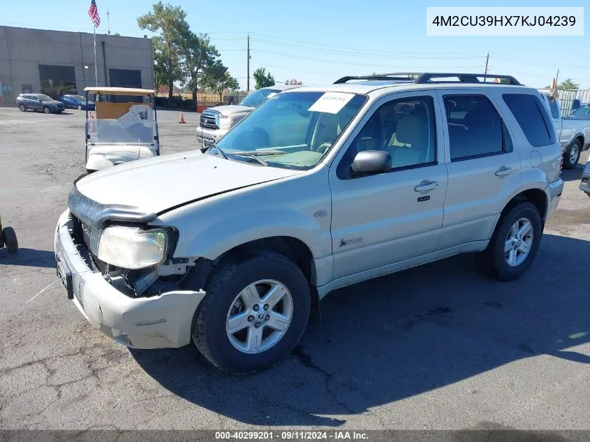 2007 Mercury Mariner Hybrid VIN: 4M2CU39HX7KJ04239 Lot: 40299201