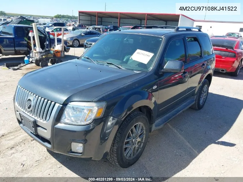 2008 Mercury Mariner Premier VIN: 4M2CU97108KJ41522 Lot: 40251299