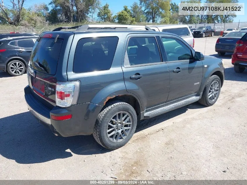 2008 Mercury Mariner Premier VIN: 4M2CU97108KJ41522 Lot: 40251299