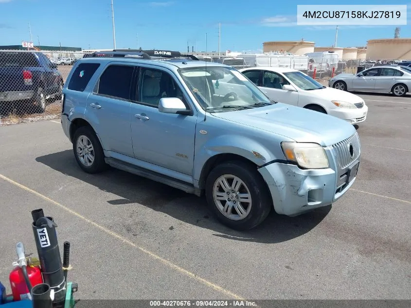 4M2CU87158KJ27819 2008 Mercury Mariner Premier