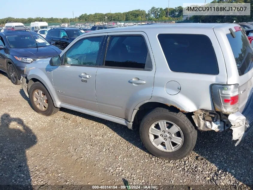 2008 Mercury Mariner V6 VIN: 4M2CU91188KJ17607 Lot: 40314154