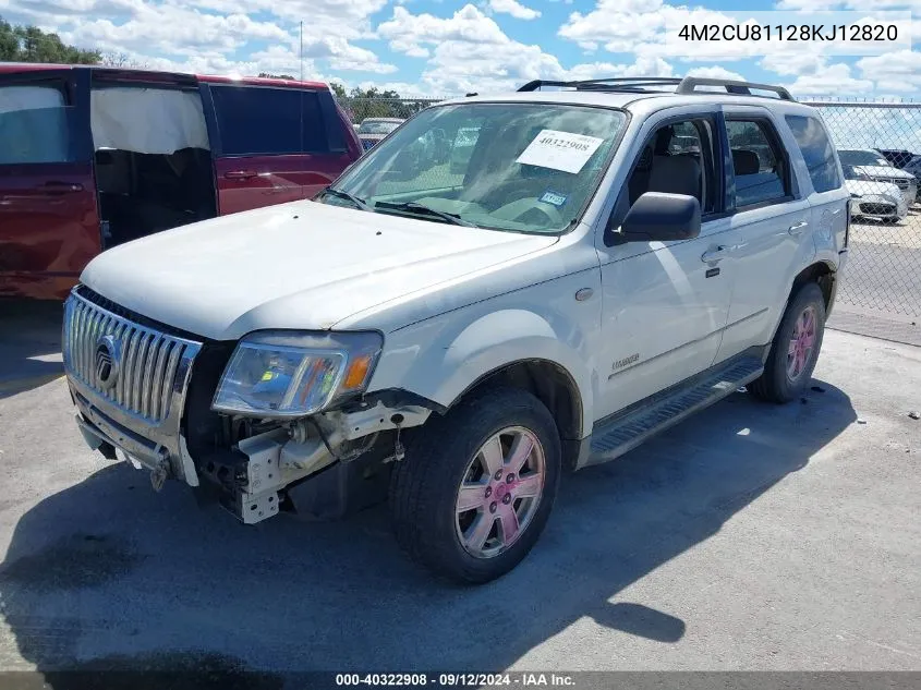 2008 Mercury Mariner V6 VIN: 4M2CU81128KJ12820 Lot: 40322908