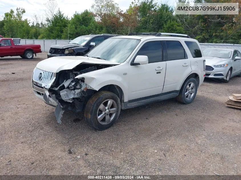 2009 Mercury Mariner Premier V6 VIN: 4M2CU87G99KJ15906 Lot: 40211438