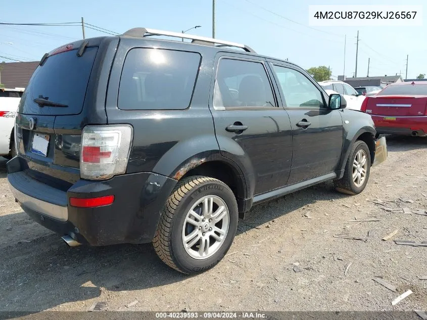 2009 Mercury Mariner Premier V6 VIN: 4M2CU87G29KJ26567 Lot: 40239593