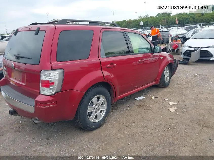 2009 Mercury Mariner V6 VIN: 4M2CU81G99KJ00461 Lot: 40270146