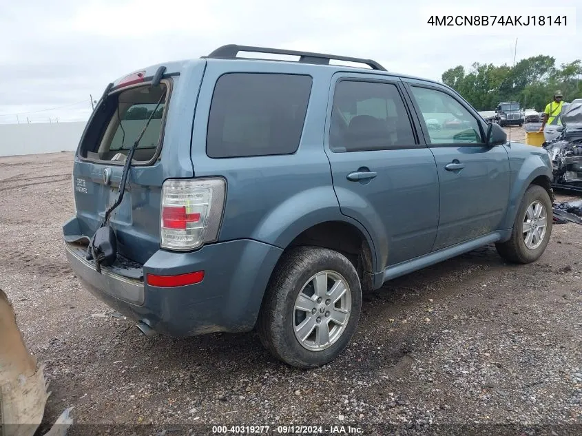 2010 Mercury Mariner VIN: 4M2CN8B74AKJ18141 Lot: 40319277