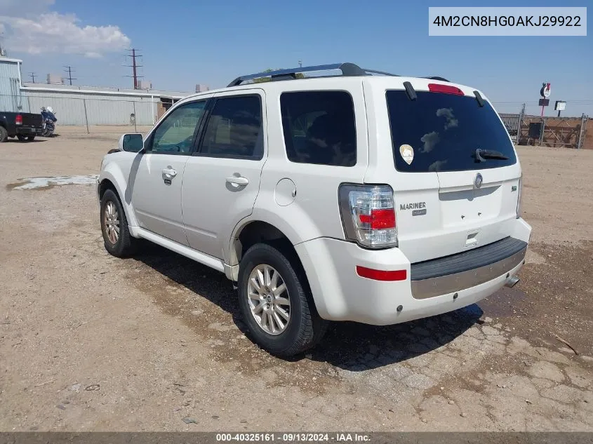 4M2CN8HG0AKJ29922 2010 Mercury Mariner Premier