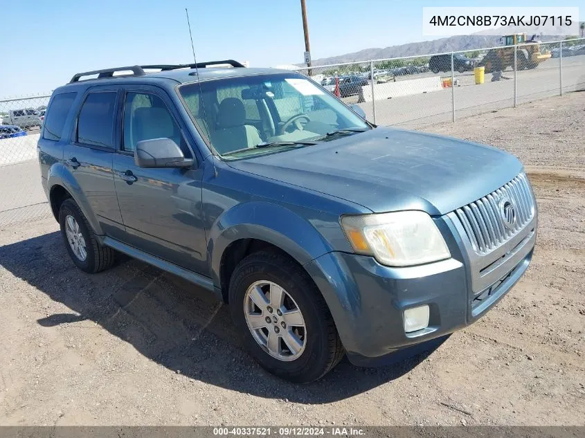 2010 Mercury Mariner VIN: 4M2CN8B73AKJ07115 Lot: 40337521