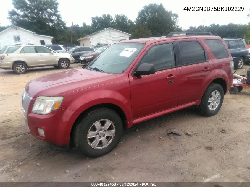 2011 Mercury Mariner VIN: 4M2CN9B75BKJ02229 Lot: 40327458