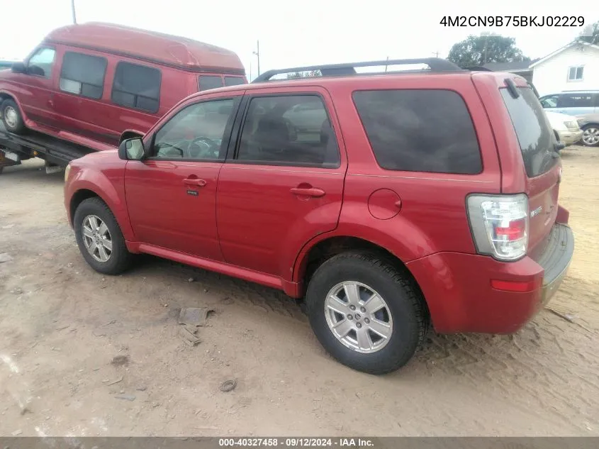 2011 Mercury Mariner VIN: 4M2CN9B75BKJ02229 Lot: 40327458