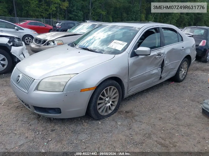 2009 Mercury Milan VIN: 3MEHM07Z49R631776 Lot: 40221492