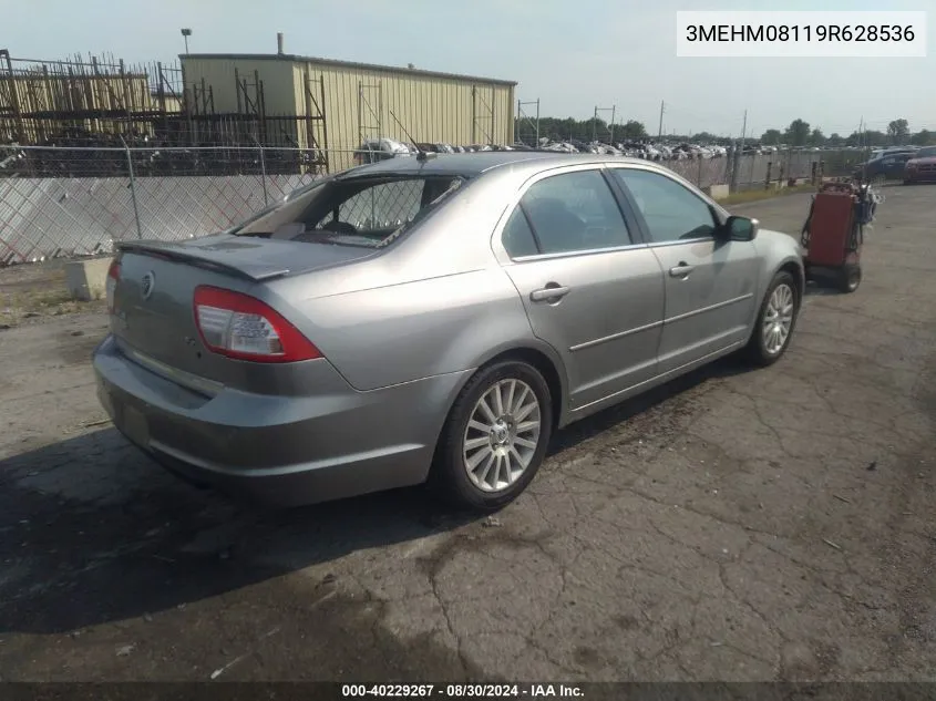 2009 Mercury Milan V6 Premier VIN: 3MEHM08119R628536 Lot: 40229267