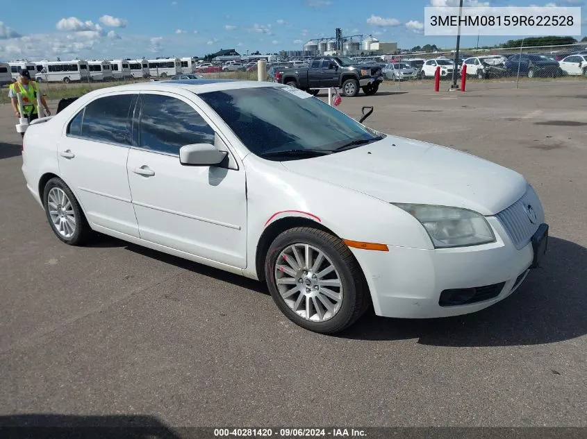 2009 Mercury Milan V6 Premier VIN: 3MEHM08159R622528 Lot: 40281420