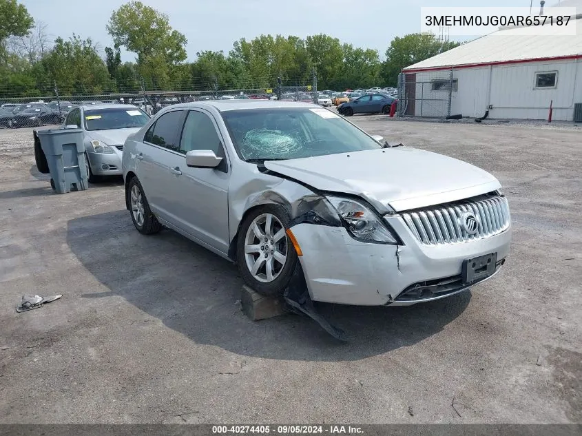 3MEHM0JG0AR657187 2010 Mercury Milan Premier