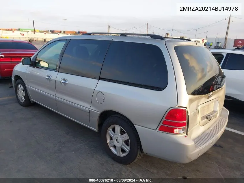 2MRZA20214BJ14978 2004 Mercury Monterey