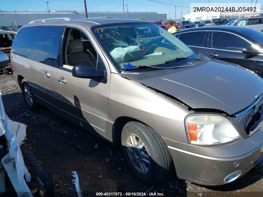 2004 Mercury Monterey VIN: 2MRDA20244BJ05492 Lot: 40317072