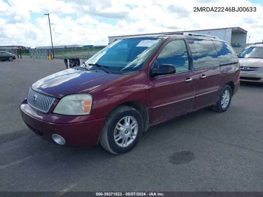 2006 Mercury Monterey Luxury VIN: 2MRDA22246BJ00633 Lot: 39371023