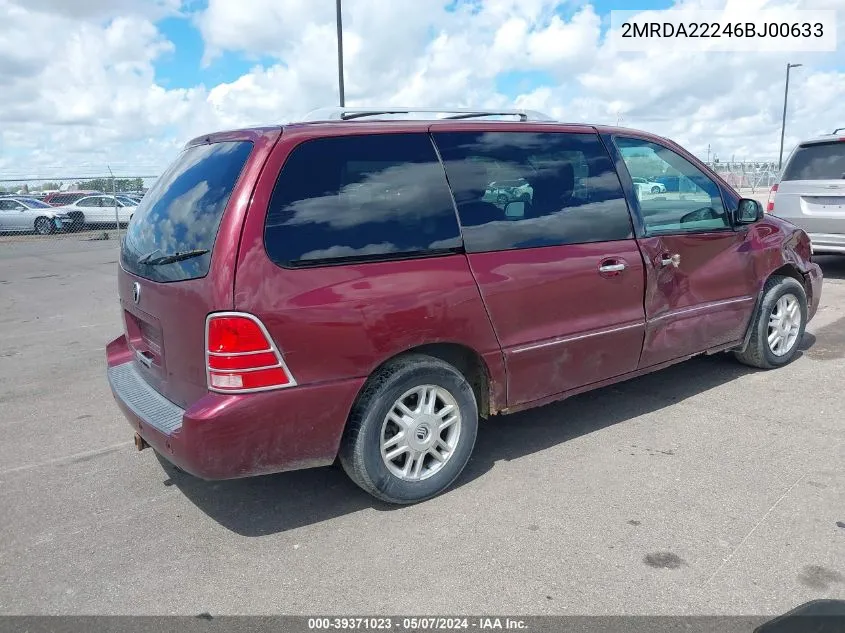 2006 Mercury Monterey Luxury VIN: 2MRDA22246BJ00633 Lot: 39371023