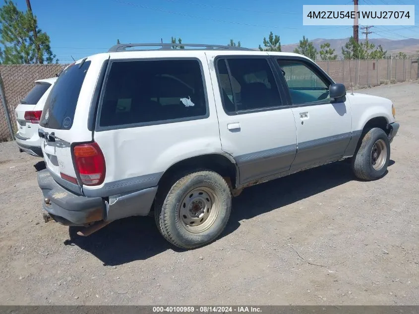 1998 Mercury Mountaineer VIN: 4M2ZU54E1WUJ27074 Lot: 40100959