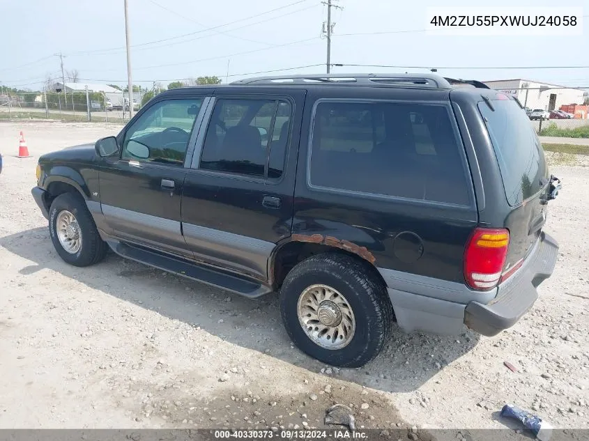 1998 Mercury Mountaineer VIN: 4M2ZU55PXWUJ24058 Lot: 40330373