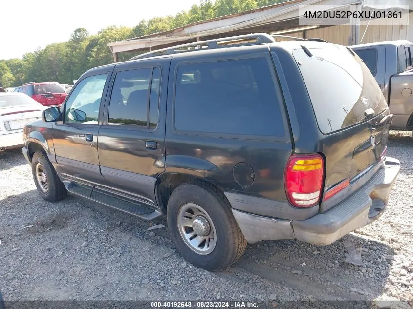 1999 Mercury Mountaineer VIN: 4M2DU52P6XUJ01361 Lot: 40192648