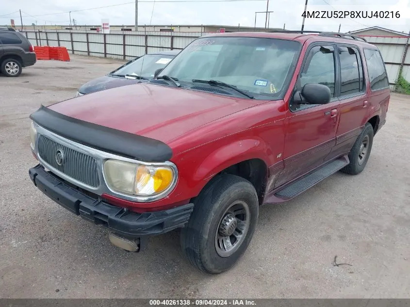 1999 Mercury Mountaineer VIN: 4M2ZU52P8XUJ40216 Lot: 40261338