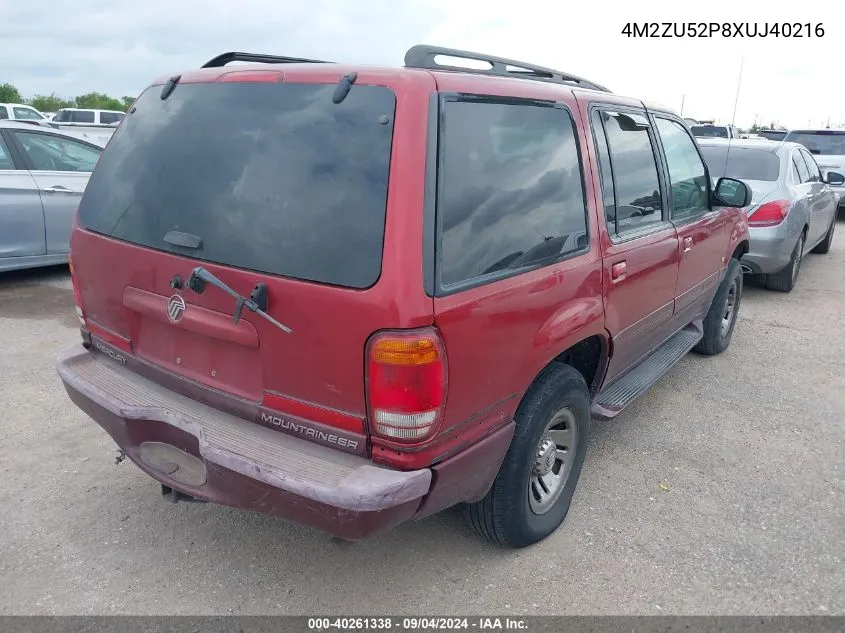 1999 Mercury Mountaineer VIN: 4M2ZU52P8XUJ40216 Lot: 40261338