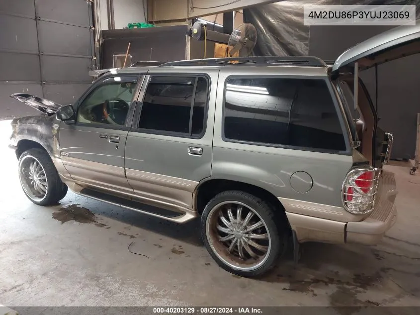 2000 Mercury Mountaineer VIN: 4M2DU86P3YUJ23069 Lot: 40203129