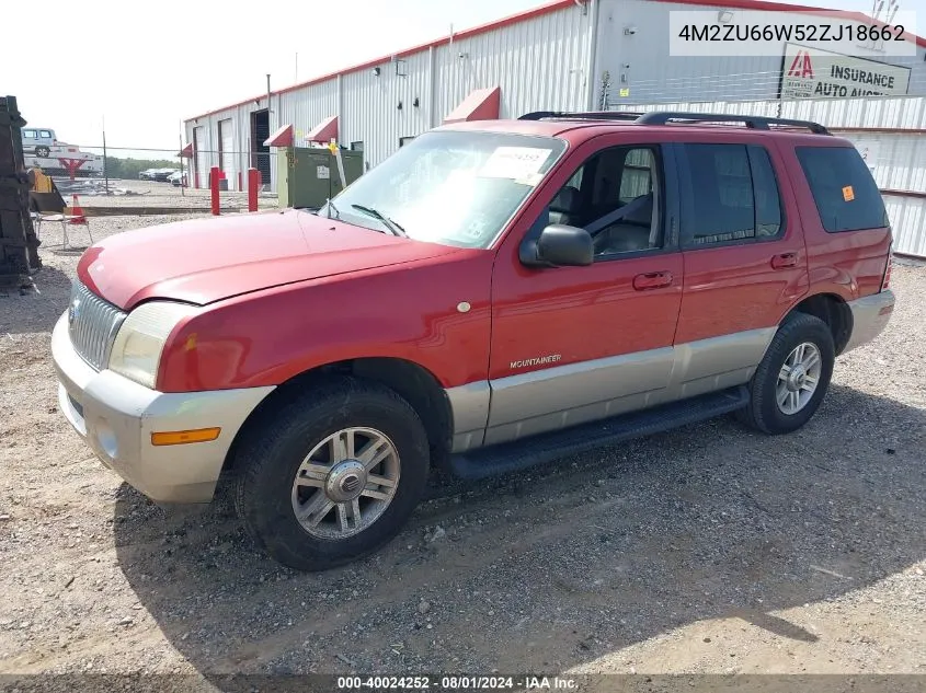 2002 Mercury Mountaineer VIN: 4M2ZU66W52ZJ18662 Lot: 40024252