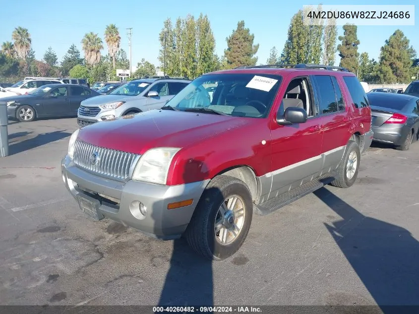 4M2DU86W82ZJ24686 2002 Mercury Mountaineer