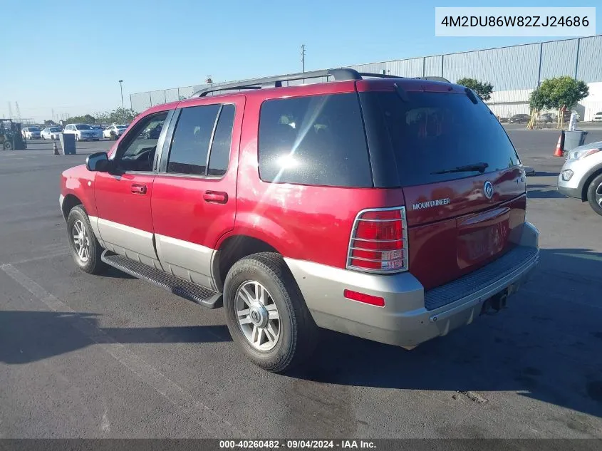 2002 Mercury Mountaineer VIN: 4M2DU86W82ZJ24686 Lot: 40260482