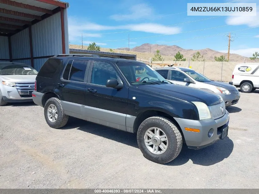 2003 Mercury Mountaineer VIN: 4M2ZU66K13UJ10859 Lot: 40046393