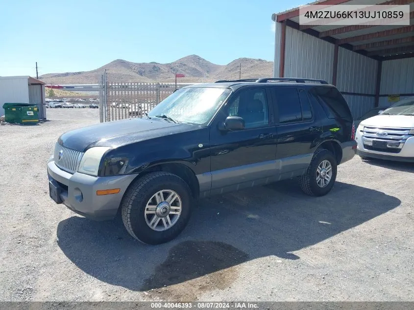 2003 Mercury Mountaineer VIN: 4M2ZU66K13UJ10859 Lot: 40046393