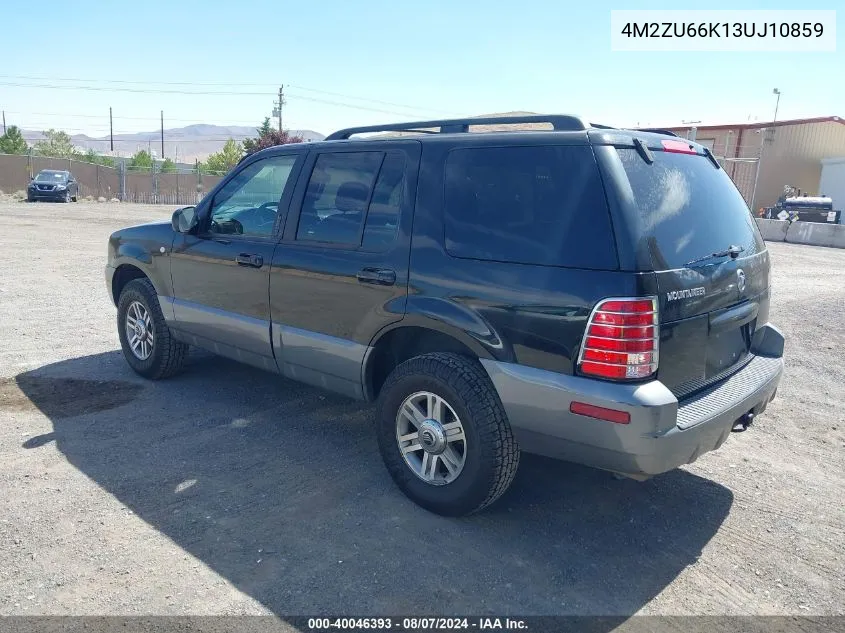 2003 Mercury Mountaineer VIN: 4M2ZU66K13UJ10859 Lot: 40046393