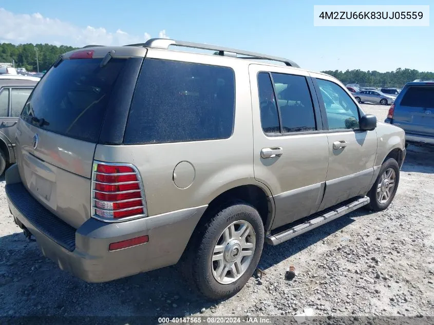 4M2ZU66K83UJ05559 2003 Mercury Mountaineer