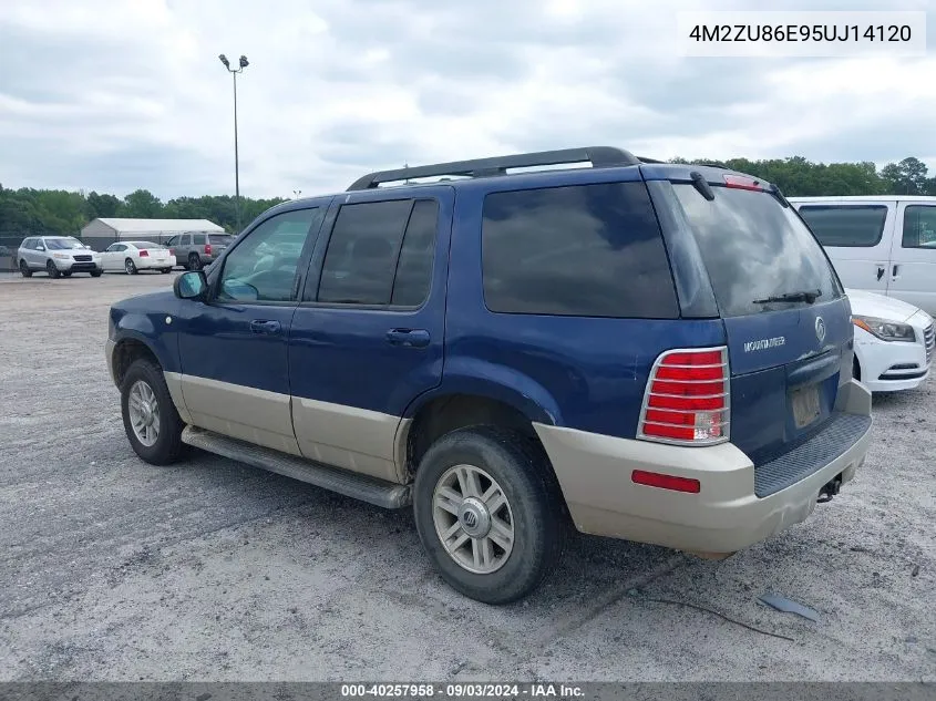 4M2ZU86E95UJ14120 2005 Mercury Mountaineer