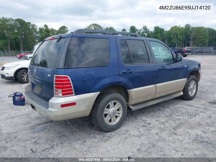 2005 Mercury Mountaineer VIN: 4M2ZU86E95UJ14120 Lot: 40257958