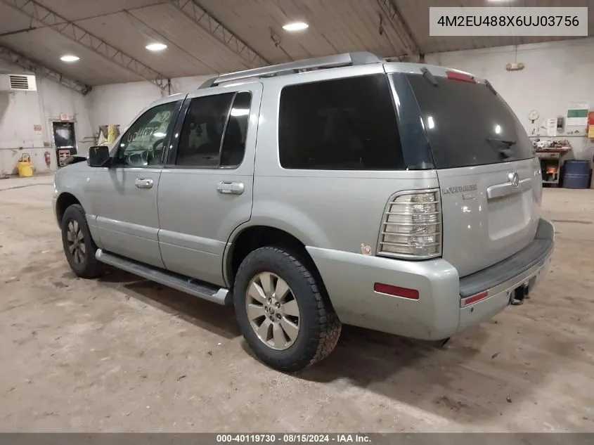 2006 Mercury Mountaineer Premier VIN: 4M2EU488X6UJ03756 Lot: 40119730