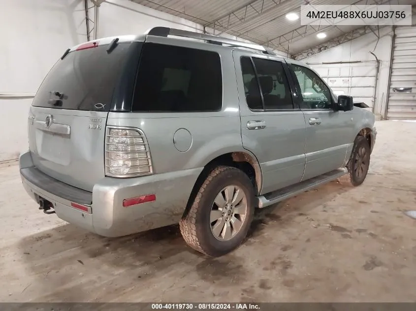 4M2EU488X6UJ03756 2006 Mercury Mountaineer Premier