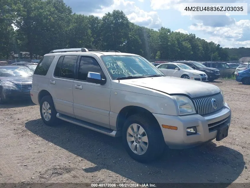 2006 Mercury Mountaineer Premier VIN: 4M2EU48836ZJ03035 Lot: 40172006