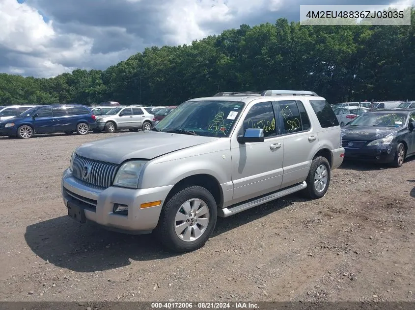 2006 Mercury Mountaineer Premier VIN: 4M2EU48836ZJ03035 Lot: 40172006